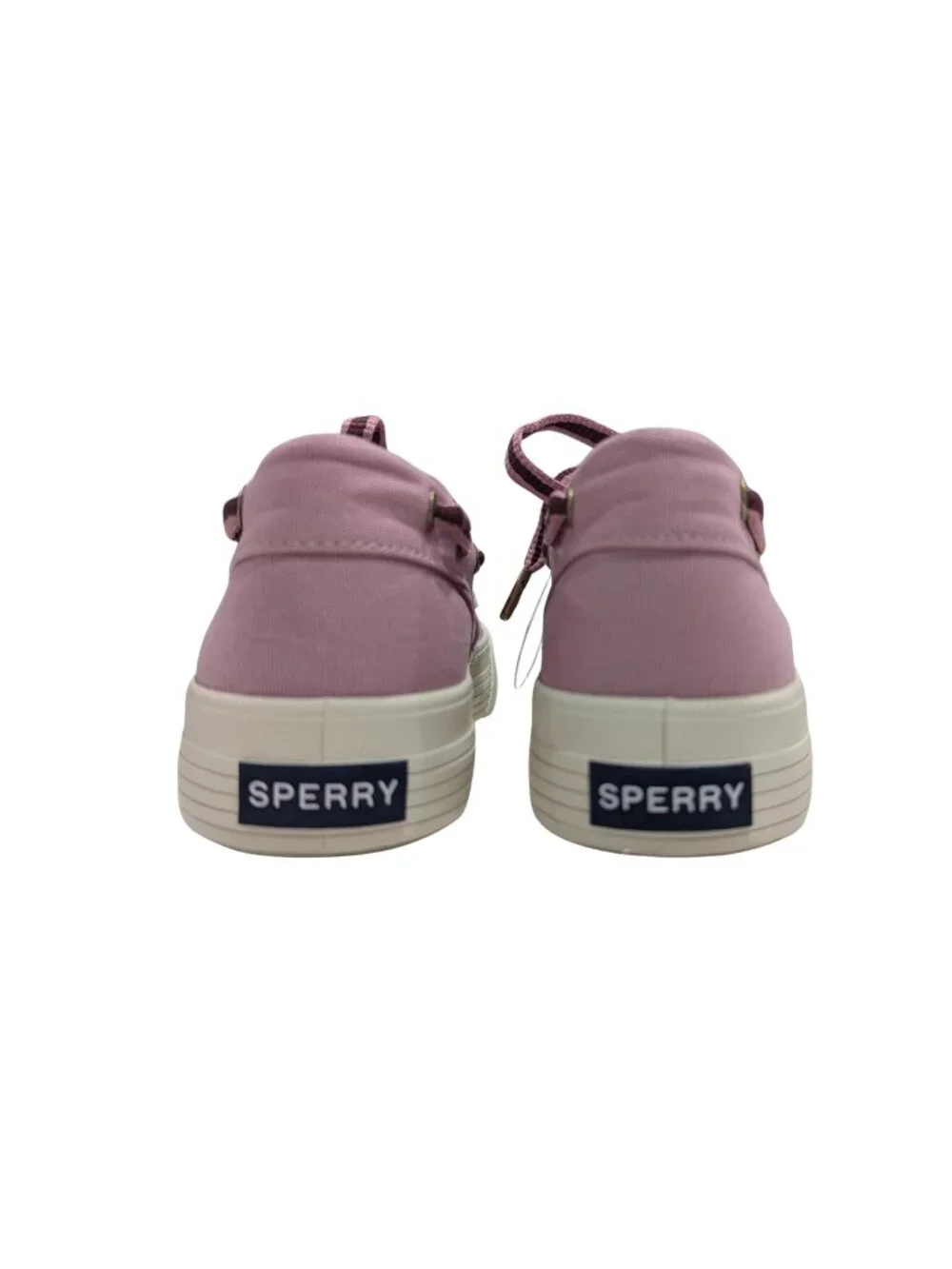 Sperry Mauve Pink Boat Shoes Women 3 Canvas Lace Up Memory Foam Casual